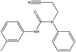 N-(2-cyanoethyl)-N'-(3-methylphenyl)-N-phenylurea Struktur