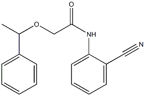 N-(2-cyanophenyl)-2-(1-phenylethoxy)acetamide Struktur