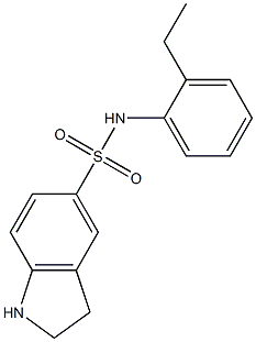 N-(2-ethylphenyl)-2,3-dihydro-1H-indole-5-sulfonamide Struktur