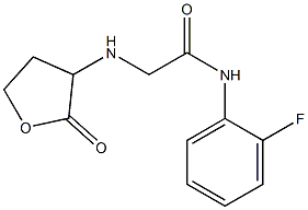 N-(2-fluorophenyl)-2-[(2-oxooxolan-3-yl)amino]acetamide Struktur