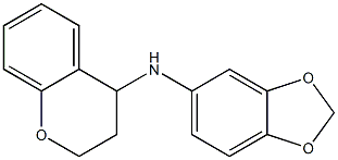 N-(2H-1,3-benzodioxol-5-yl)-3,4-dihydro-2H-1-benzopyran-4-amine Struktur