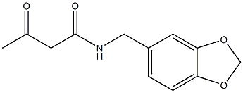 N-(2H-1,3-benzodioxol-5-ylmethyl)-3-oxobutanamide Struktur