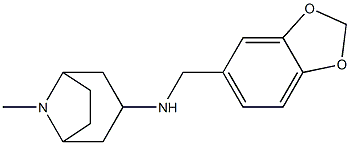 N-(2H-1,3-benzodioxol-5-ylmethyl)-8-methyl-8-azabicyclo[3.2.1]octan-3-amine Struktur