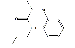 N-(2-methoxyethyl)-2-[(3-methylphenyl)amino]propanamide Struktur