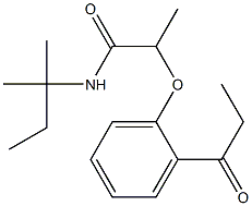 N-(2-methylbutan-2-yl)-2-(2-propanoylphenoxy)propanamide Struktur