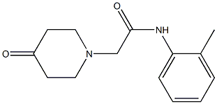 N-(2-methylphenyl)-2-(4-oxopiperidin-1-yl)acetamide Struktur