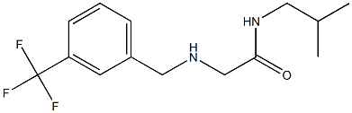 N-(2-methylpropyl)-2-({[3-(trifluoromethyl)phenyl]methyl}amino)acetamide Struktur