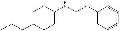 N-(2-phenylethyl)-4-propylcyclohexan-1-amine Struktur