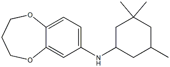 N-(3,3,5-trimethylcyclohexyl)-3,4-dihydro-2H-1,5-benzodioxepin-7-amine Struktur