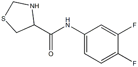 N-(3,4-difluorophenyl)-1,3-thiazolidine-4-carboxamide Struktur