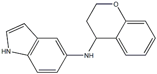 N-(3,4-dihydro-2H-1-benzopyran-4-yl)-1H-indol-5-amine Struktur