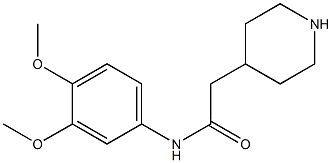 N-(3,4-dimethoxyphenyl)-2-piperidin-4-ylacetamide Struktur