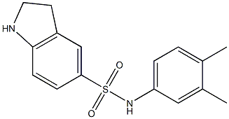 N-(3,4-dimethylphenyl)-2,3-dihydro-1H-indole-5-sulfonamide Struktur