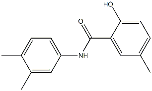 N-(3,4-dimethylphenyl)-2-hydroxy-5-methylbenzamide Struktur