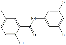 N-(3,5-dichlorophenyl)-2-hydroxy-5-methylbenzamide Struktur