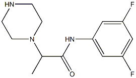 N-(3,5-difluorophenyl)-2-(piperazin-1-yl)propanamide Struktur