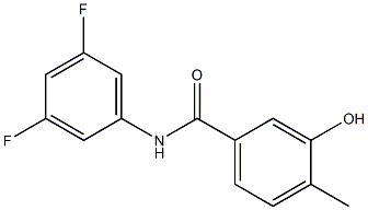 N-(3,5-difluorophenyl)-3-hydroxy-4-methylbenzamide Struktur