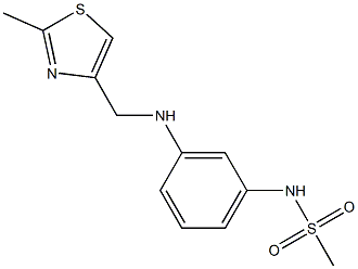 N-(3-{[(2-methyl-1,3-thiazol-4-yl)methyl]amino}phenyl)methanesulfonamide Struktur