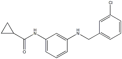 N-(3-{[(3-chlorophenyl)methyl]amino}phenyl)cyclopropanecarboxamide Struktur