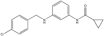 N-(3-{[(4-chlorophenyl)methyl]amino}phenyl)cyclopropanecarboxamide Struktur