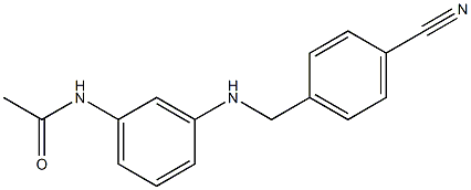 N-(3-{[(4-cyanophenyl)methyl]amino}phenyl)acetamide Struktur