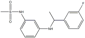 N-(3-{[1-(3-fluorophenyl)ethyl]amino}phenyl)methanesulfonamide Struktur