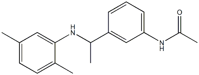 N-(3-{1-[(2,5-dimethylphenyl)amino]ethyl}phenyl)acetamide Struktur