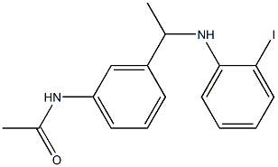 N-(3-{1-[(2-iodophenyl)amino]ethyl}phenyl)acetamide Struktur