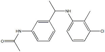 N-(3-{1-[(3-chloro-2-methylphenyl)amino]ethyl}phenyl)acetamide Struktur