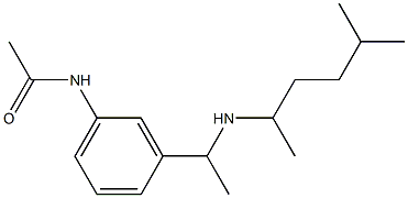 N-(3-{1-[(5-methylhexan-2-yl)amino]ethyl}phenyl)acetamide Struktur