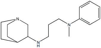 N-(3-{1-azabicyclo[2.2.2]octan-3-ylamino}propyl)-N-methylaniline Struktur