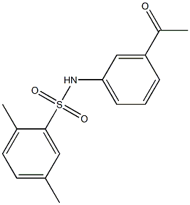 N-(3-acetylphenyl)-2,5-dimethylbenzene-1-sulfonamide Struktur