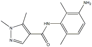 N-(3-amino-2,6-dimethylphenyl)-1,5-dimethyl-1H-pyrazole-4-carboxamide Struktur