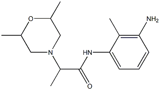 N-(3-amino-2-methylphenyl)-2-(2,6-dimethylmorpholin-4-yl)propanamide Struktur