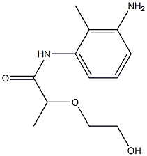 N-(3-amino-2-methylphenyl)-2-(2-hydroxyethoxy)propanamide Struktur