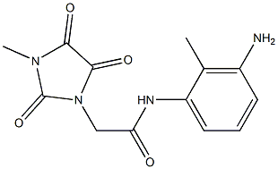 N-(3-amino-2-methylphenyl)-2-(3-methyl-2,4,5-trioxoimidazolidin-1-yl)acetamide Struktur