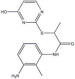 N-(3-amino-2-methylphenyl)-2-[(4-hydroxypyrimidin-2-yl)sulfanyl]propanamide Struktur