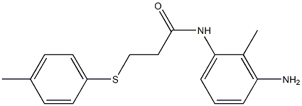 N-(3-amino-2-methylphenyl)-3-[(4-methylphenyl)sulfanyl]propanamide Struktur