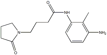 N-(3-amino-2-methylphenyl)-4-(2-oxopyrrolidin-1-yl)butanamide Struktur