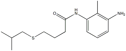 N-(3-amino-2-methylphenyl)-4-[(2-methylpropyl)sulfanyl]butanamide Struktur