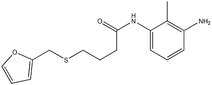 N-(3-amino-2-methylphenyl)-4-[(furan-2-ylmethyl)sulfanyl]butanamide Struktur