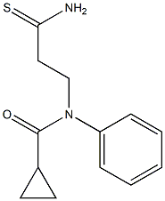 N-(3-amino-3-thioxopropyl)-N-phenylcyclopropanecarboxamide Struktur