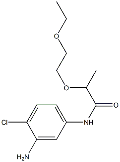 N-(3-amino-4-chlorophenyl)-2-(2-ethoxyethoxy)propanamide Struktur