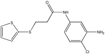 N-(3-amino-4-chlorophenyl)-3-(thiophen-2-ylsulfanyl)propanamide Struktur