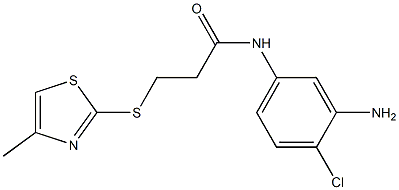 N-(3-amino-4-chlorophenyl)-3-[(4-methyl-1,3-thiazol-2-yl)sulfanyl]propanamide Struktur