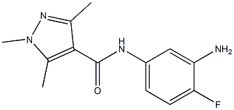 N-(3-amino-4-fluorophenyl)-1,3,5-trimethyl-1H-pyrazole-4-carboxamide Struktur