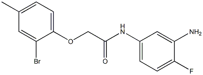 N-(3-amino-4-fluorophenyl)-2-(2-bromo-4-methylphenoxy)acetamide Struktur