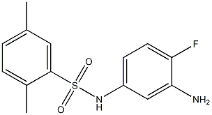 N-(3-amino-4-fluorophenyl)-2,5-dimethylbenzene-1-sulfonamide Struktur