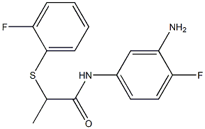 N-(3-amino-4-fluorophenyl)-2-[(2-fluorophenyl)sulfanyl]propanamide Struktur