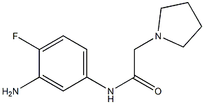 N-(3-amino-4-fluorophenyl)-2-pyrrolidin-1-ylacetamide Struktur